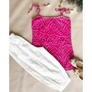 Hot pink kurta set